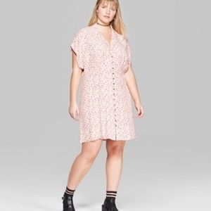 Wild Fable blush button down dress in 4x NWT